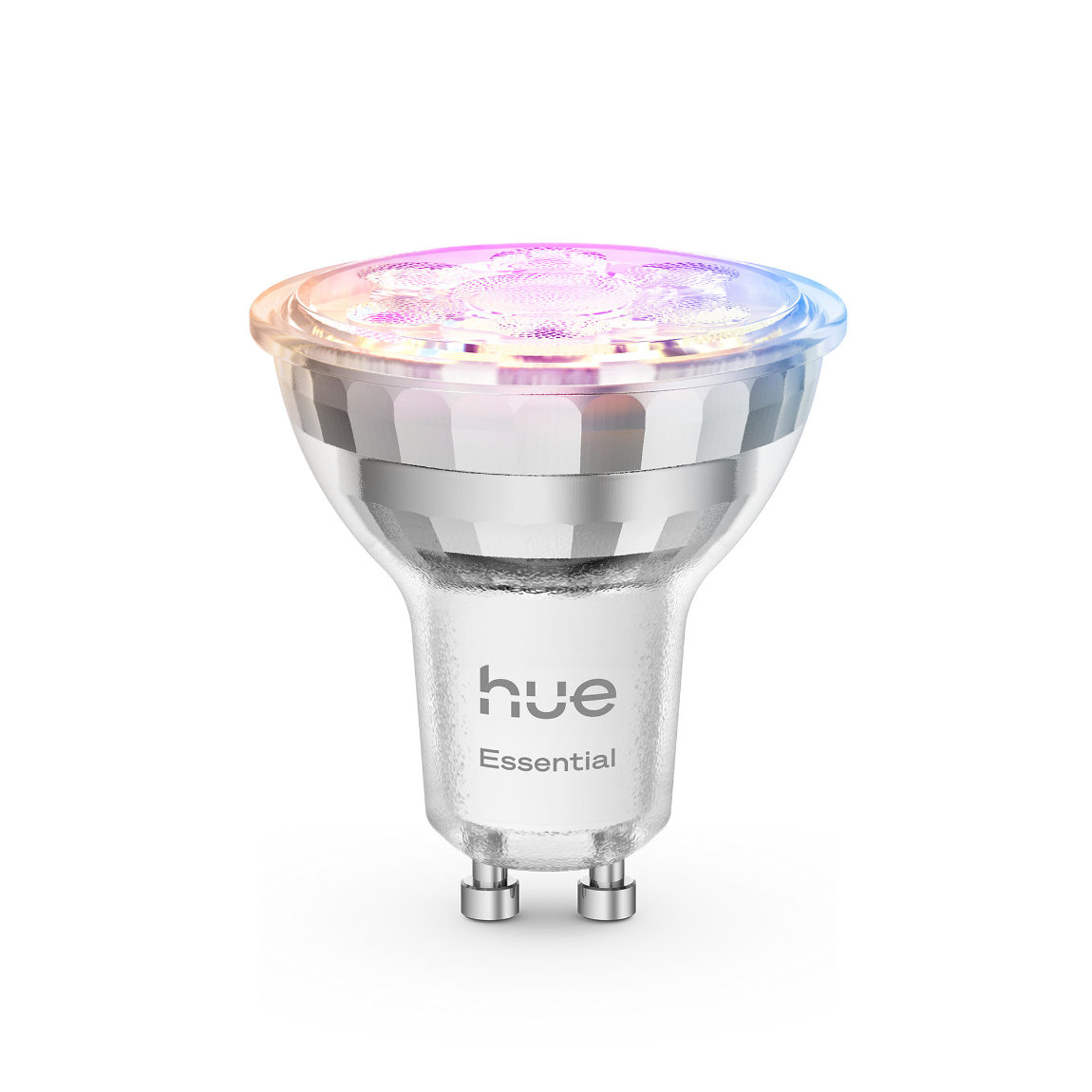 Philips Hue Essential Starter-Set - Hue Bridge + 3x White and Color Ambiance GU10 + Dimmschalter - Weiß