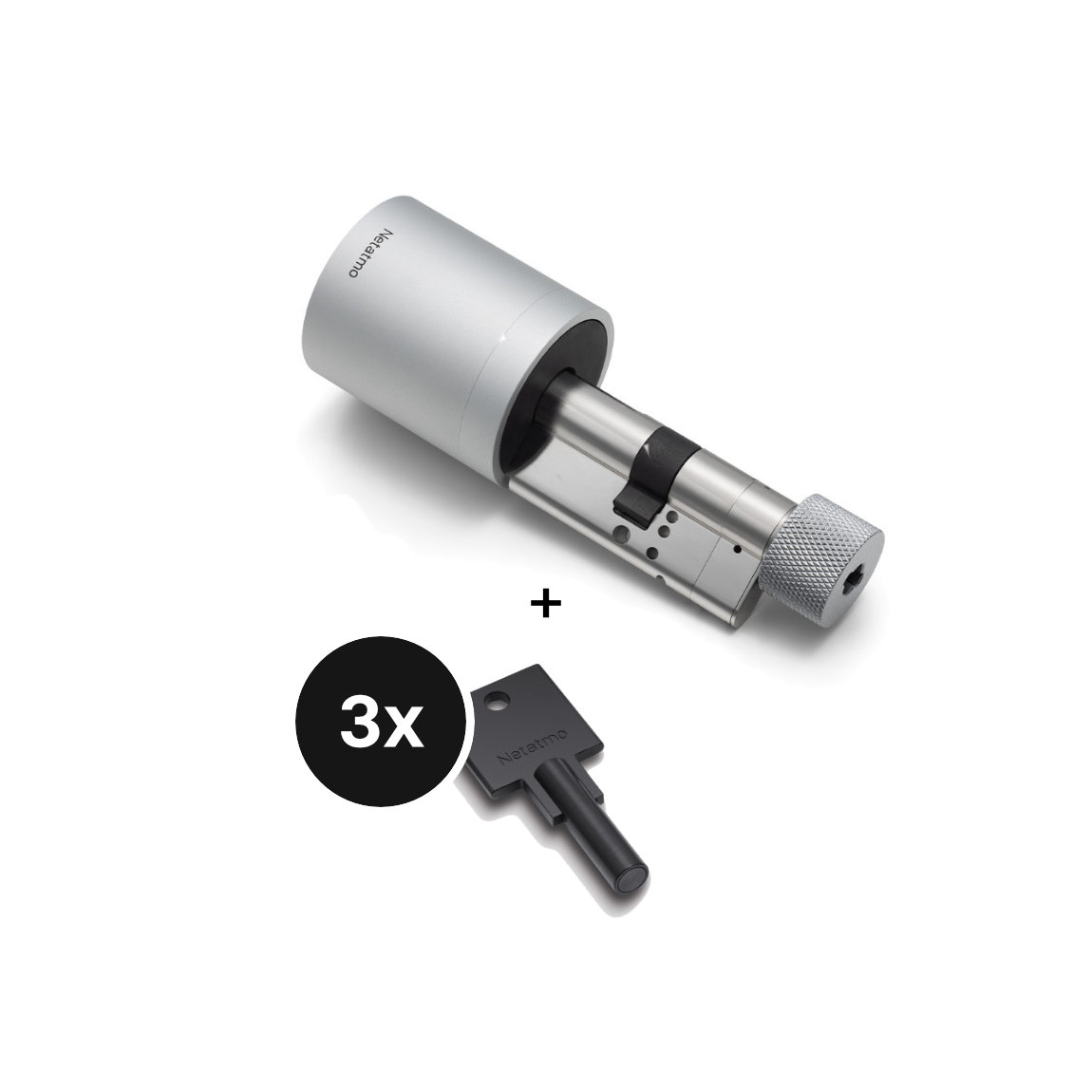 Netatmo Smart Doorlock + Smart Key 3er-Set - Schwarz