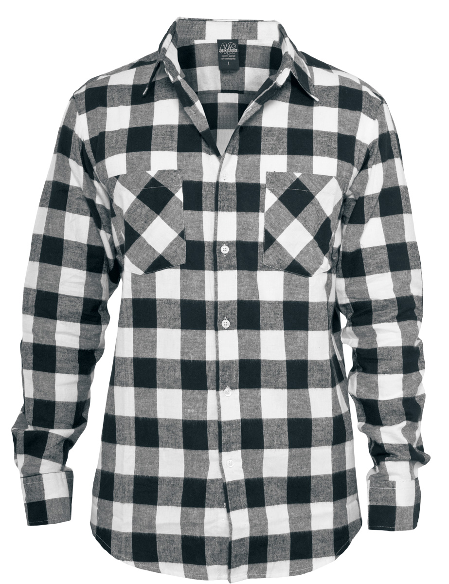 Urban Classics  Checked Flanell  Hemd  schwarz/weiß