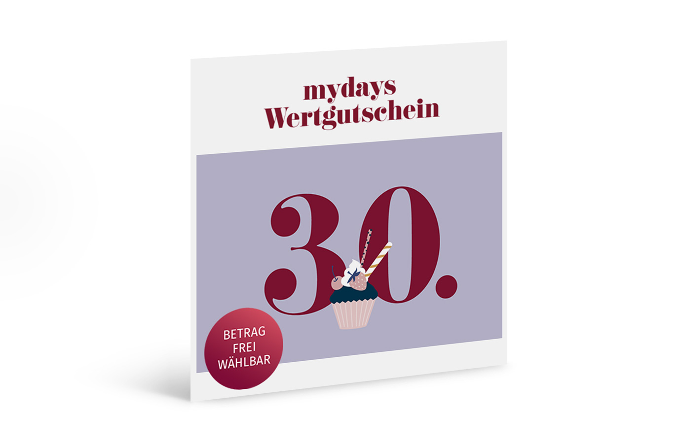 Flexibles Geschenk 30. Geburtstag (Cupcake)