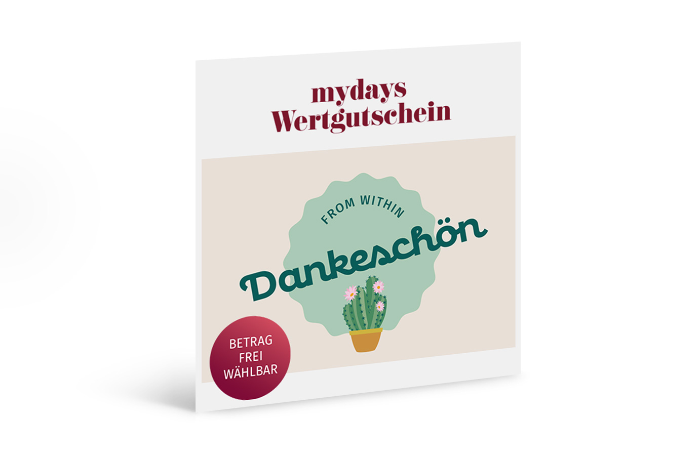 Flexibles Geschenk Danke (Kaktus)