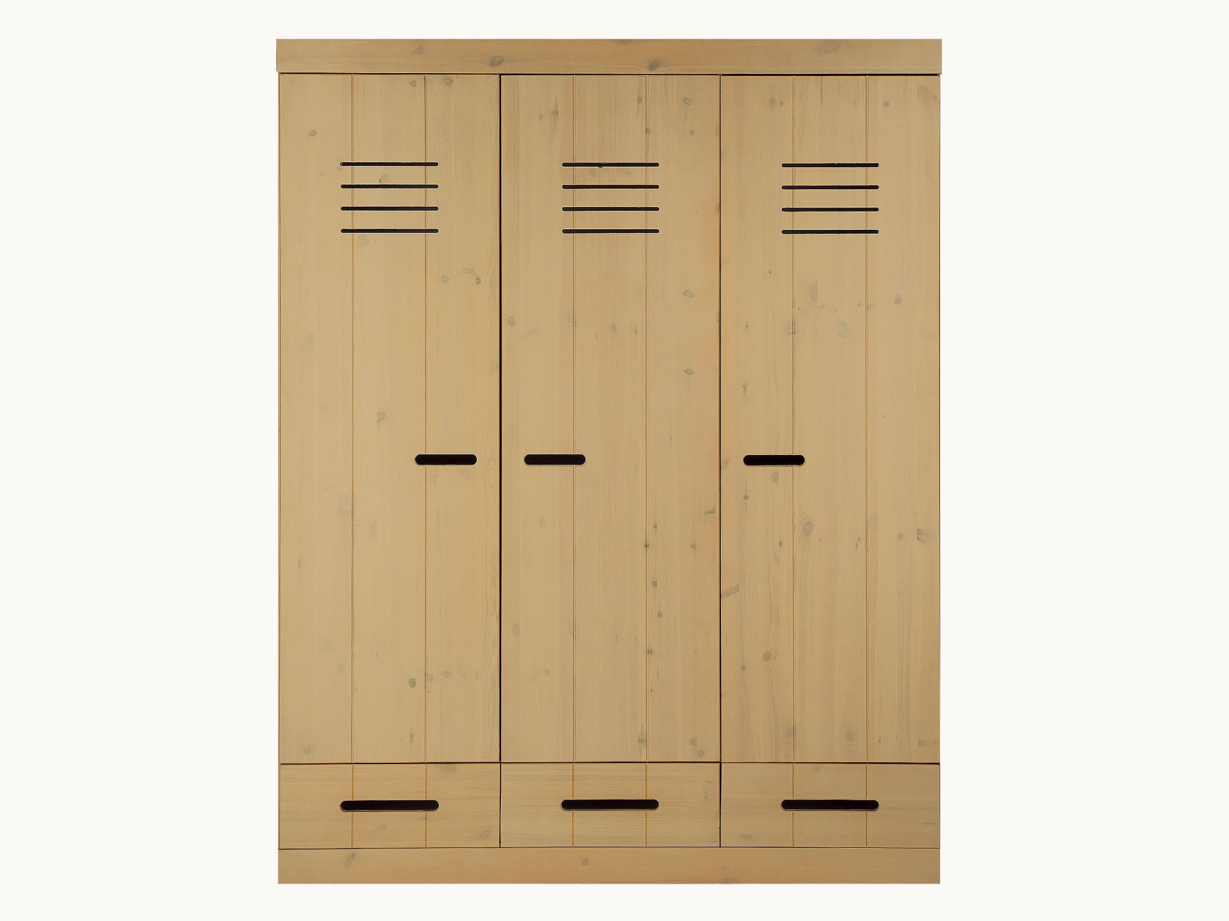 Drehtüren-Kleiderschrank 'Junior' | 2-türig | Kiefer, gelaugt/geölt | allnatura