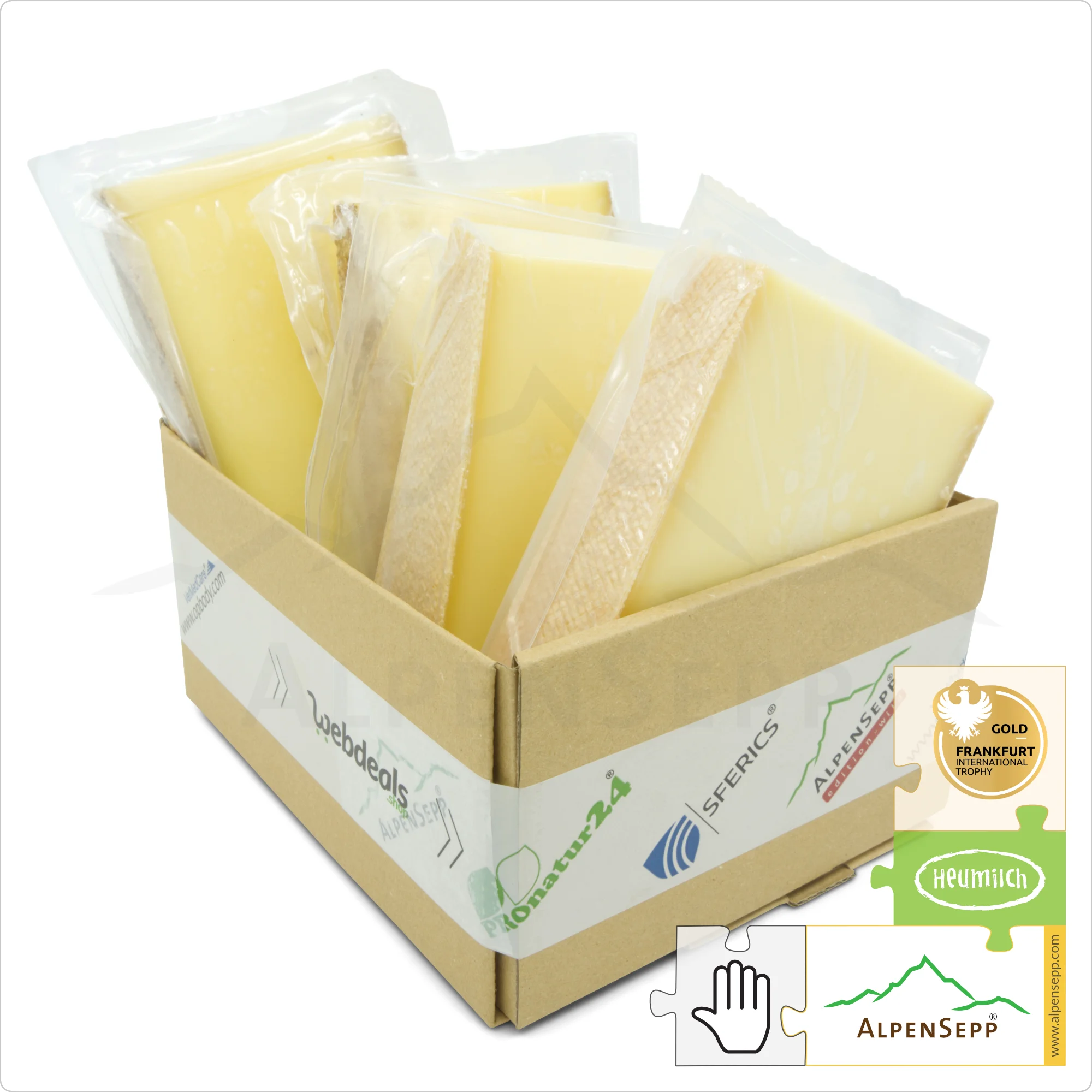 ALPENSEPP 4.0 BOX | mild und würzig | Bergkäse Test Aktion | 2 kg