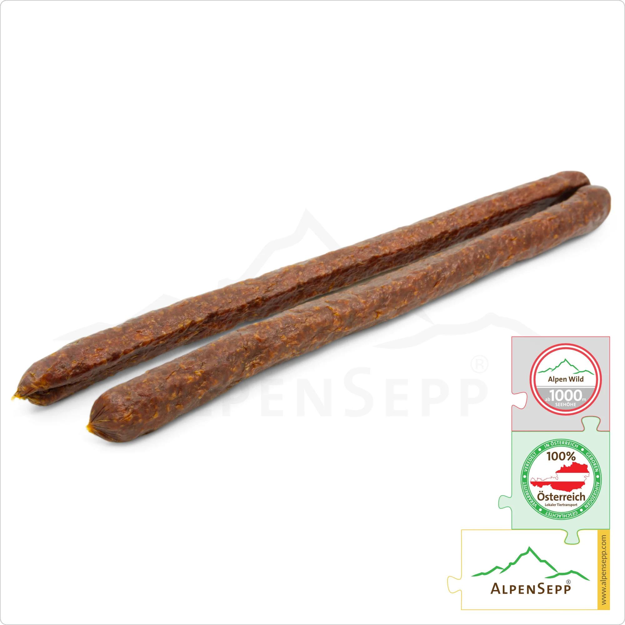 HIRSCHBEISSER | Rohwurst vom Wild | PREMIUM Wurst vom heimischen Rotwild | 1 Paar