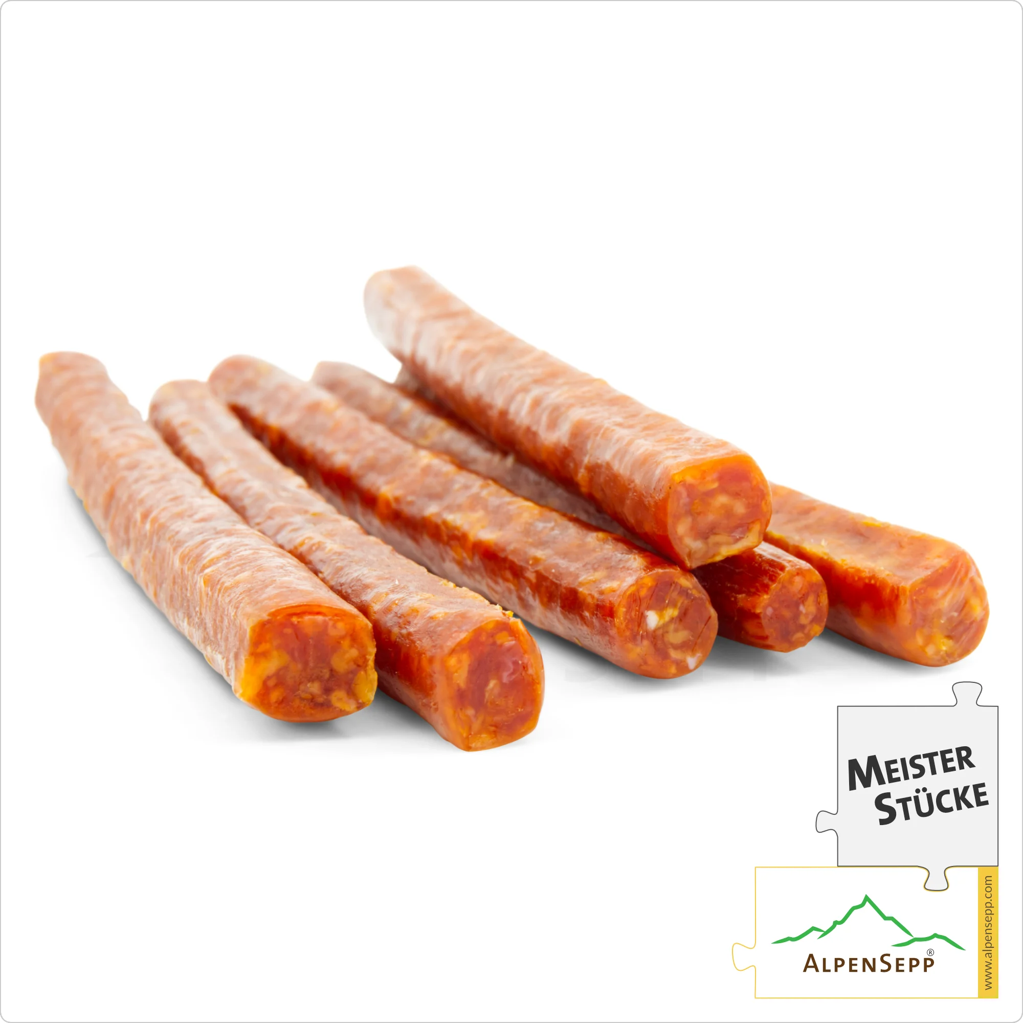 SALAMI STICKS PIKANT | Mini Salami Wurst aus Schweinefleisch | PREMIUM Wurstsorte | 6 Stück