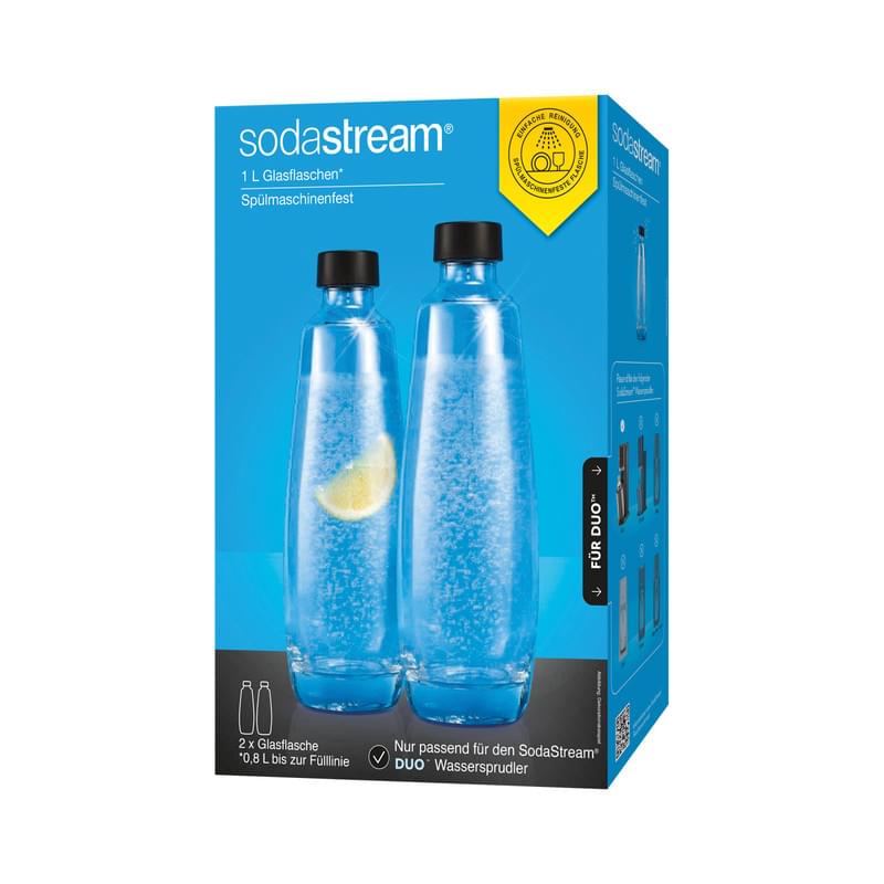 SodaStream Glasflasche 1 Liter Twinpack für SodaStream-Wassersprudler DUO