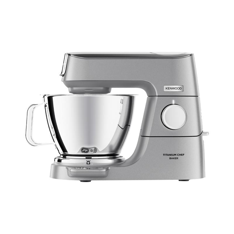 Kenwood KVC85.124SI Titanium Chef Baker Küchenmaschine inkl. Glas-Mixeraufsatz & 2. Rührschüssel