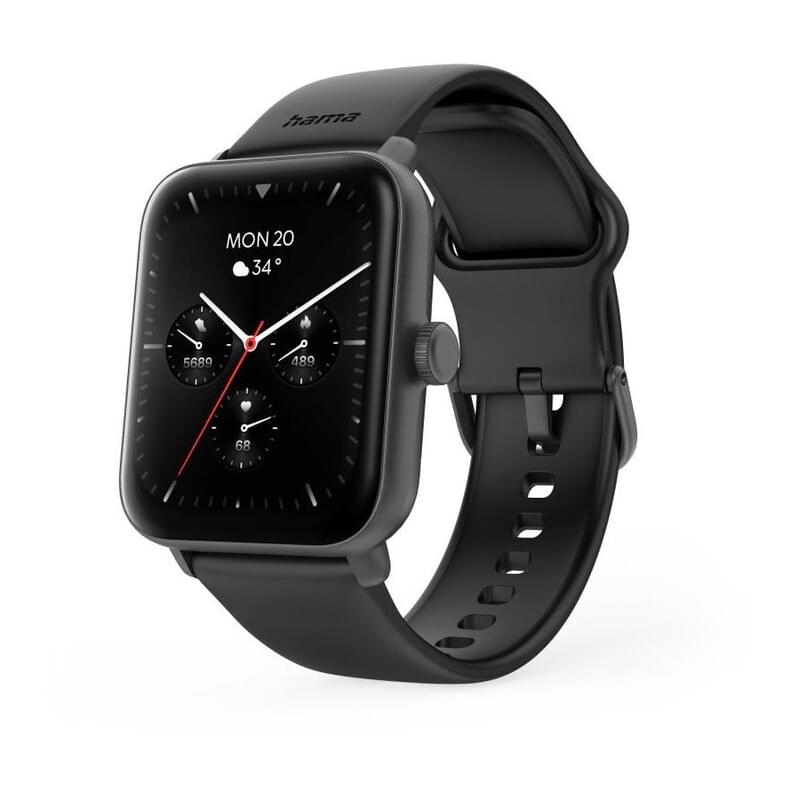 Hama Smartwatch 6010 schwarz Aktivitätsuhr - Smartwatch 1,65' mit GPS
