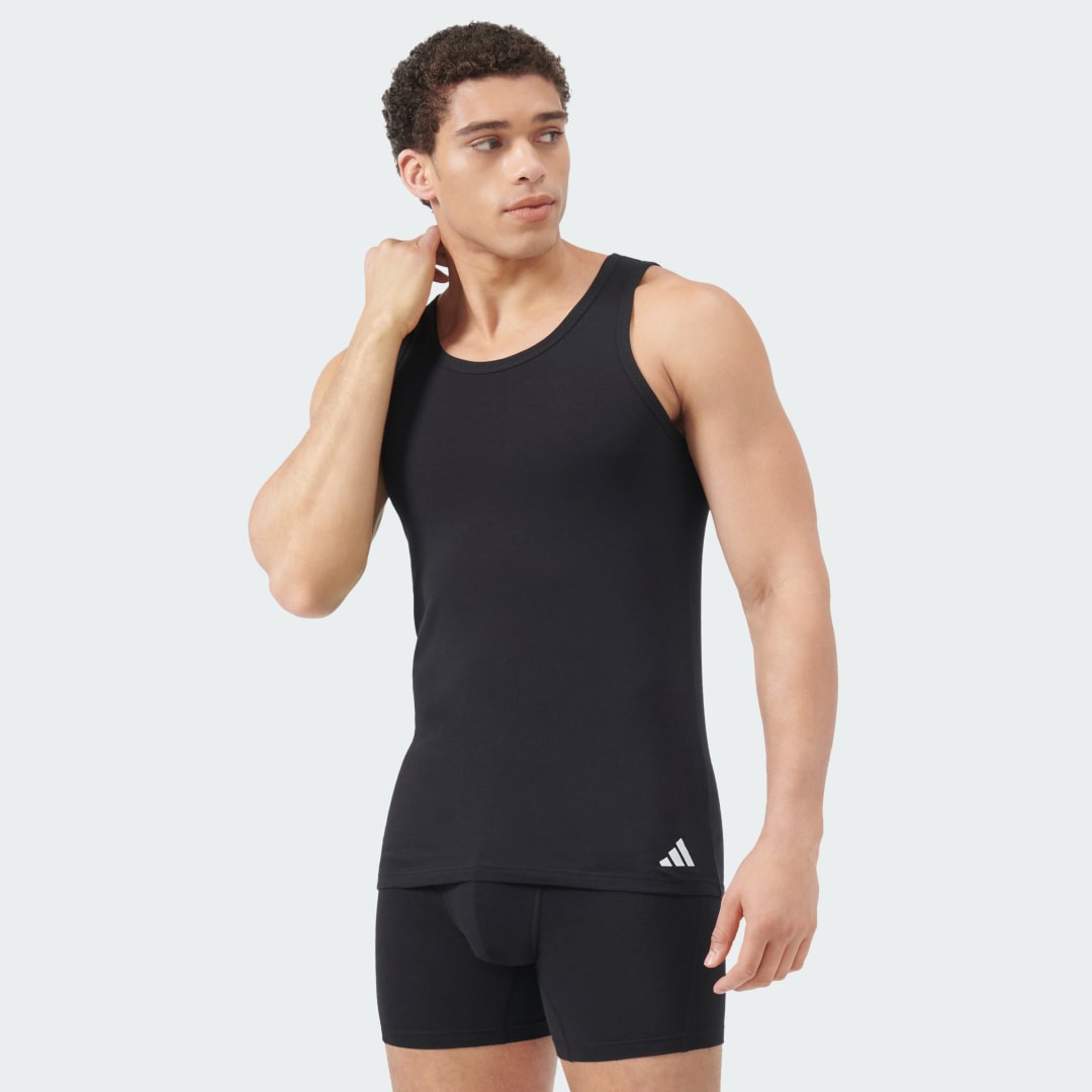 Active Flex Tanktop-Unterwäsche aus Baumwolle, 2 Stück