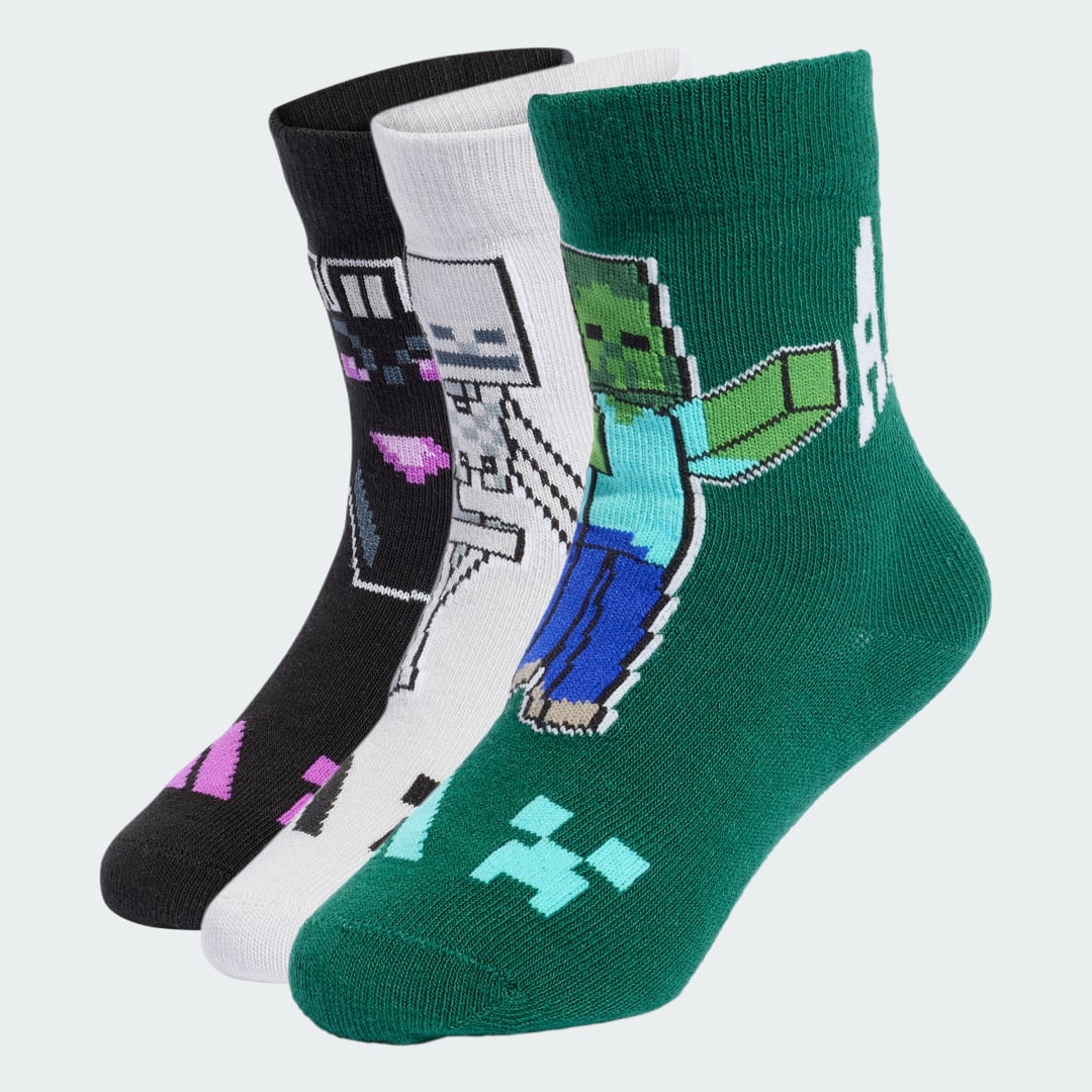 ADIDAS MINECRAFT KIDS SOCKEN, 3ER-PACK