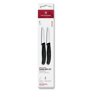 VICTORINOX Küchenmesser  Swiss Classic silber, schwarz, Klinge: 8,0 cm, 2 St.