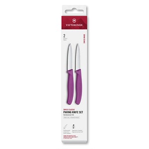 VICTORINOX Küchenmesser Swiss Classic silber, violett, Klinge: 8,0 cm, 2 St.