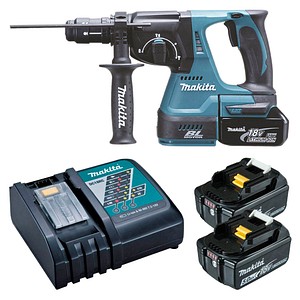 makita DHR243RT3J Akku-Kombihammer-Set 18,0 V, mit 2 Akkus