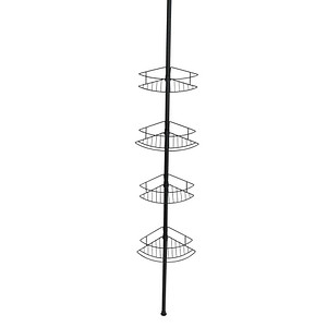 WENKO Teleskop-Duschregal Dolcedo schwarz 31,0 x 23,0 x 65,0-275,0 cm