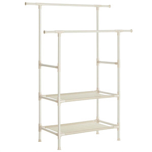 SONGMICS Kleiderständer RDR02WT weiß Metall 114,0 x 139,0 / 171,0 cm