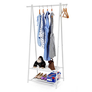 SONGMICS Kleiderständer HSR05W weiß Metall 87,5 x 155,0 cm