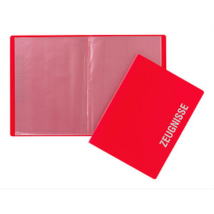 PAGNA Zeugnismappe DIN A4, 10 Hüllen rot, 1 St.