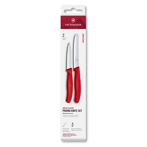 VICTORINOX Küchenmesser  Swiss Classic silber, rot, 2 St.