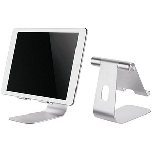 Neomounts Tablet-Halterung DS15-050SL1 silber für 1 Tablet oder 1 Smartphone, Tischständer
