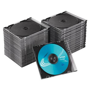 MediaRange 1er CD-/DVD-Hüllen Slim Cases transparent, 50 St.
