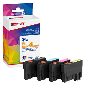 edding EDD-414  schwarz, cyan, magenta, gelb Druckerpatronen kompatibel zu EPSON T1285M, 4er-Set