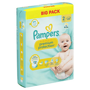 Pampers® Windeln premium protection™ BIG PACK Größe Gr.2 (4-8 kg) für Neugeborene, 68 St.