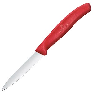 VICTORINOX Küchenmesser Swiss Classic silber, rot, Klinge: 8,0 cm, 1 St.