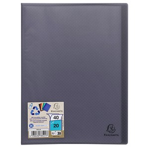 Exacompta Opak Sichtbuch DIN A4, 20 Hüllen schwarz, 1 St.