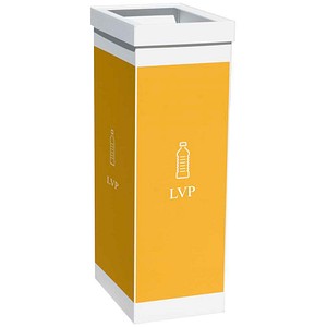 PAPERFLOW Mülleimer 60,0 l weiß, gelb, 1 St.