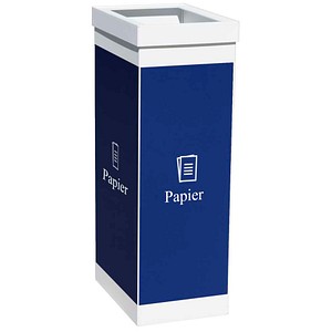 PAPERFLOW Mülleimer 60,0 l weiß, blau, 1 St.