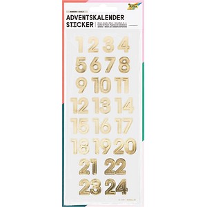 folia Adventskalenderzahlen NUMBERS GOLD gold 24 St.