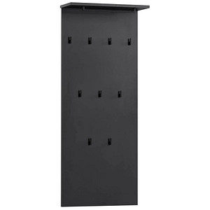 MÖBELPARTNER Wandgarderobe Janne 153016 schwarz Holz 9 Haken 50,0 x 110,6 cm