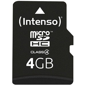 Intenso Speicherkarte microSDHC-Card Class 4, 4 GB, 1 St.