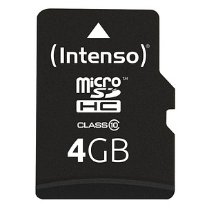 Intenso Speicherkarte microSDHC-Card Class 10, 4 GB, 1 St.