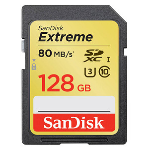SanDisk Speicherkarte SDXC-Card Extreme, 128 GB, 1 St.