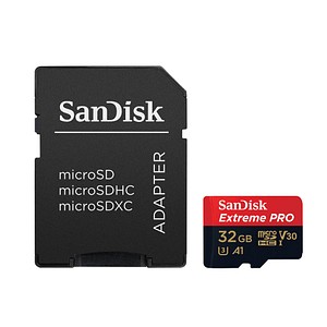 SanDisk Speicherkarte microSDHC-Card Extrem PRO, 32 GB, 1 St.