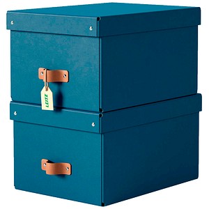 LEITZ Puro Aufbewahrungsboxen 17,0 l dunkelblau 27,0 x 37,0 x 20,0 cm, 2 St.