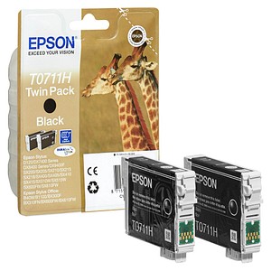 EPSON T0711H schwarz Druckerpatronen, 2er-Set