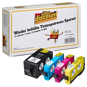 office discount schwarz, cyan, magenta, gelb Druckerpatronen kompatibel zu HP 934XL/935XL (X4E14AE), 4er-Set