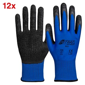 NITRAS SAFETY unisex Arbeitshandschuhe 3521 blau Größe 8, 12 Paar