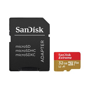 SanDisk Speicherkarte microSDHC-Card Extrem, 32 GB, 1 St.