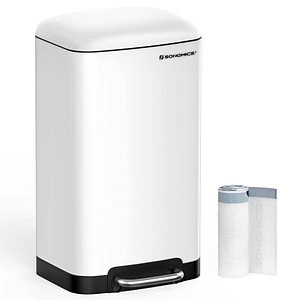 SONGMICS Mülleimer 30,0 l weiß, 1 St.