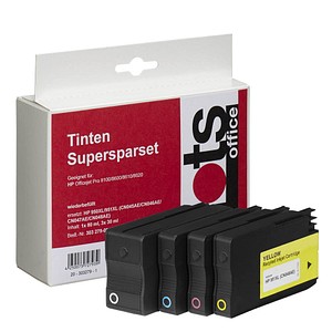 dots  schwarz, cyan, magenta, gelb Druckerpatronen kompatibel zu HP 950XL/951XL (C2P43AE), 4er-Set