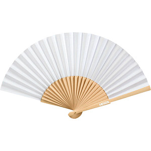 HEYDA Artikel zum Bemalen weiß Handfächer, 1 St.