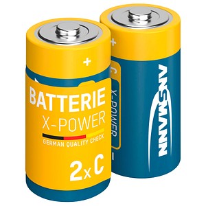 2 ANSMANN Batterien X-POWER Baby C 1,5 V