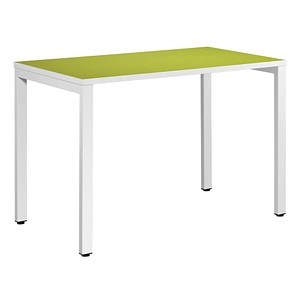 PAPERFLOW easyDesk Schreibtisch grün rechteckig, 4-Fuß-Gestell weiß 114,0 x 60,0 cm