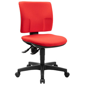 Topstar Bürostuhl Pro 30, PU300G21 Stoff rot, Gestell schwarz