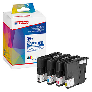 edding EDD-437  schwarz, cyan, magenta, gelb Druckerpatronen kompatibel zu brother LC-985BK/C/M/Y, 4er-Set