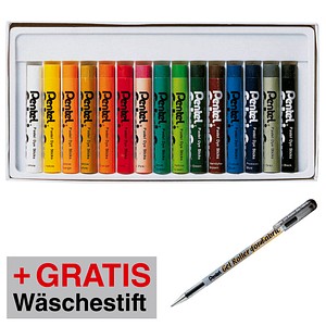 AKTION: Pentel Arts Stoffmalkreide farbsortiert 1 Set + GRATIS Pentel Gel-Tintenroller 'Gel for fabric'