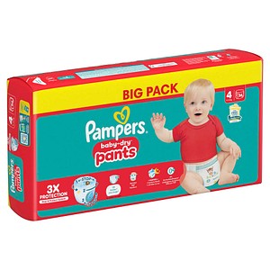 Pampers® Windeln baby-dry™ BIG PACK  Größe Gr.4 (9-15 kg) für Babys und Kleinkinder , 56 St.